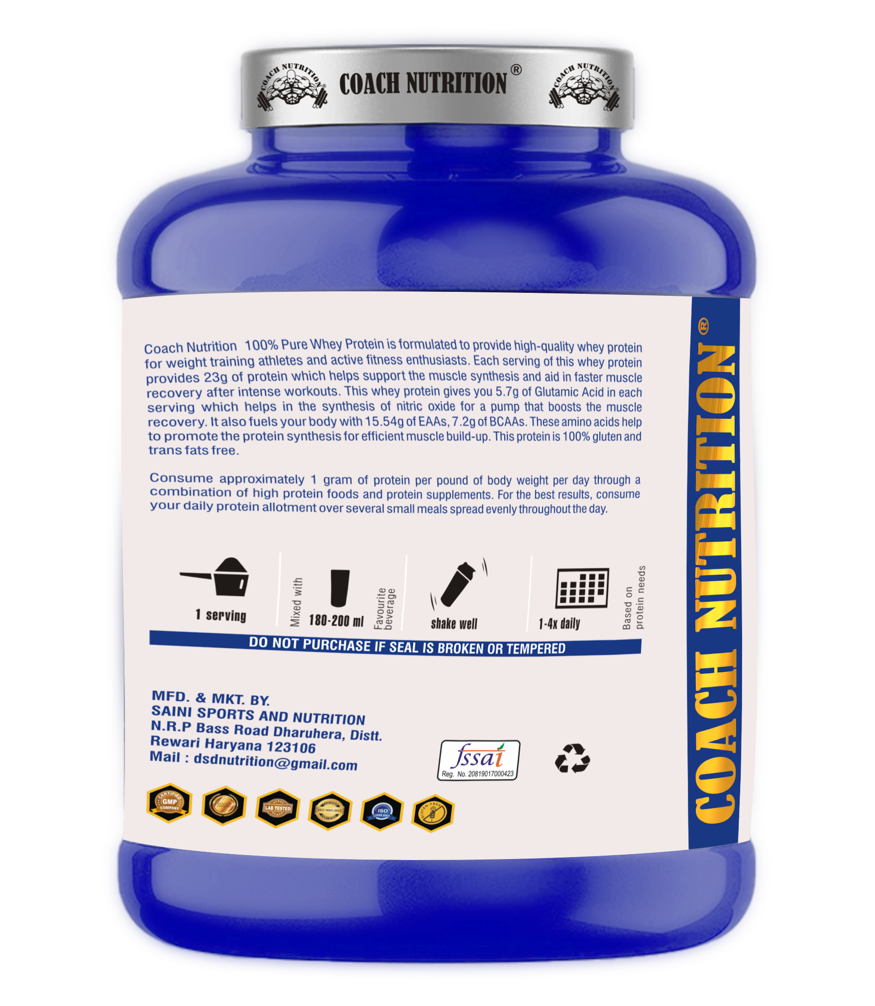 Whey Protein Concentrate 2kg blue 2